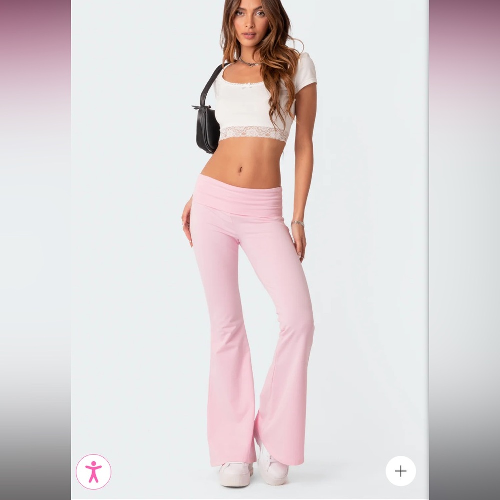 Edikted pink flare leggings